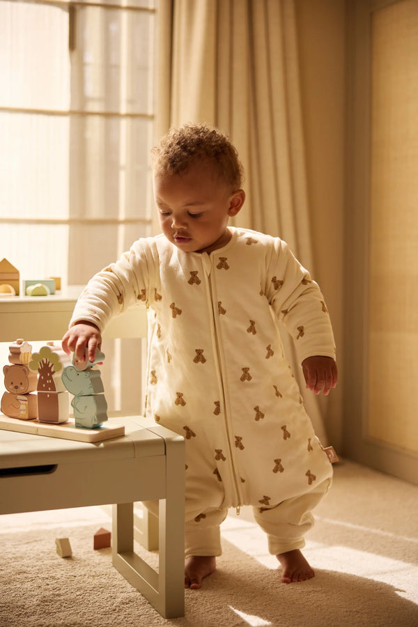 Schlafsack mit füßen und abnehmbaren Ärmeln - Mini Teddy Bear