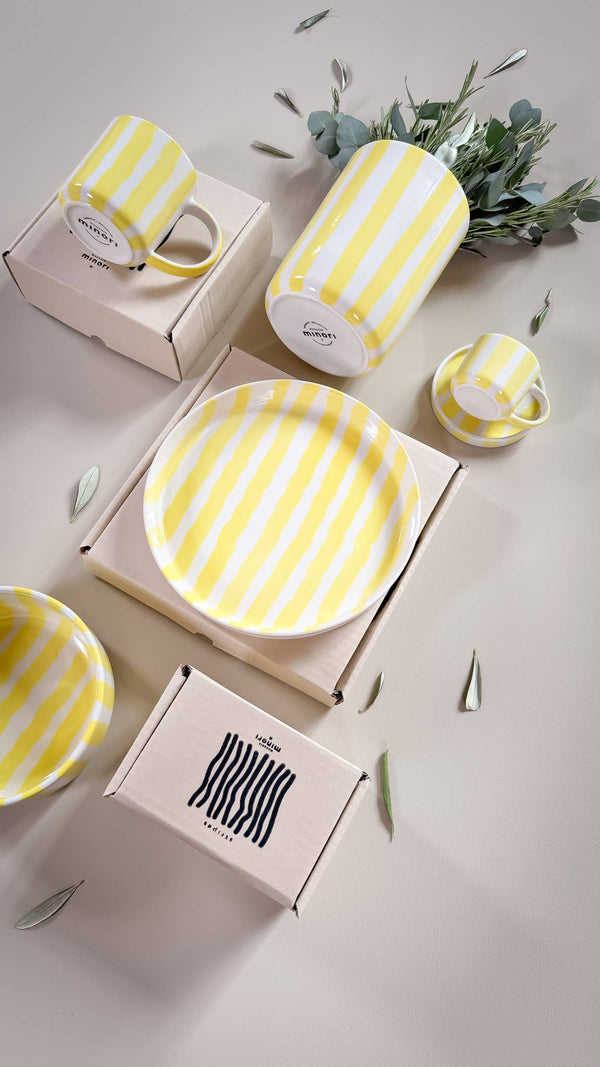 Vase Stripes - spiaggia yellow