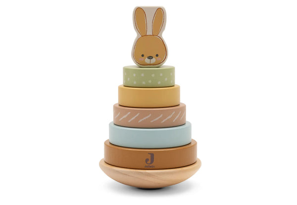 Holz-Stapelturm mit Ringen | Bunny Luz