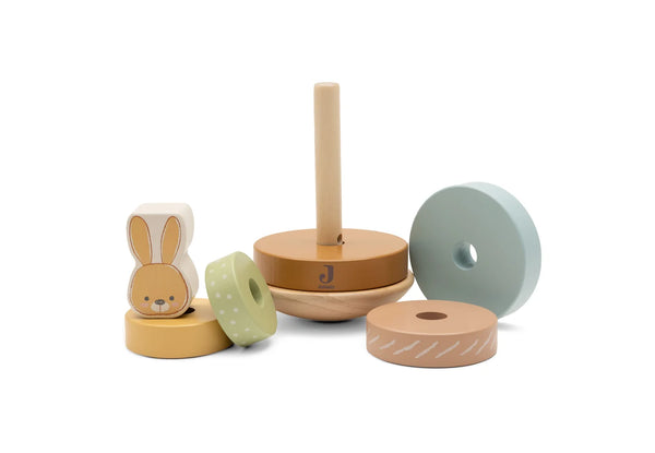 Holz-Stapelturm mit Ringen | Bunny Luz