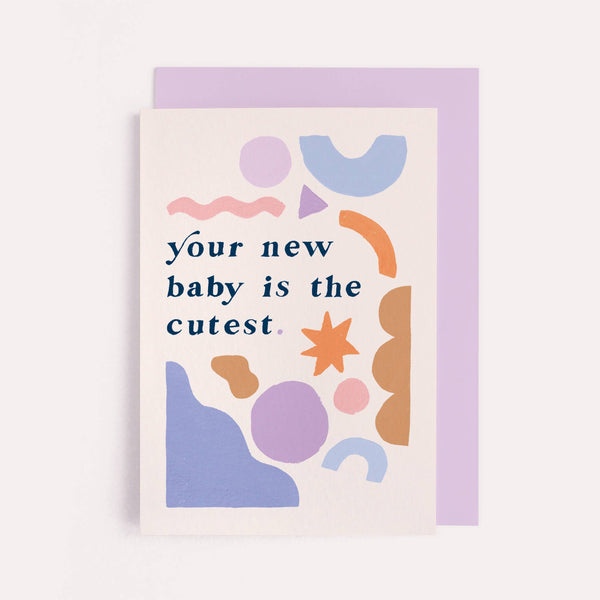 Süßeste Babykarte | Geschlechtsneutrale Babykarte | Regenbogen