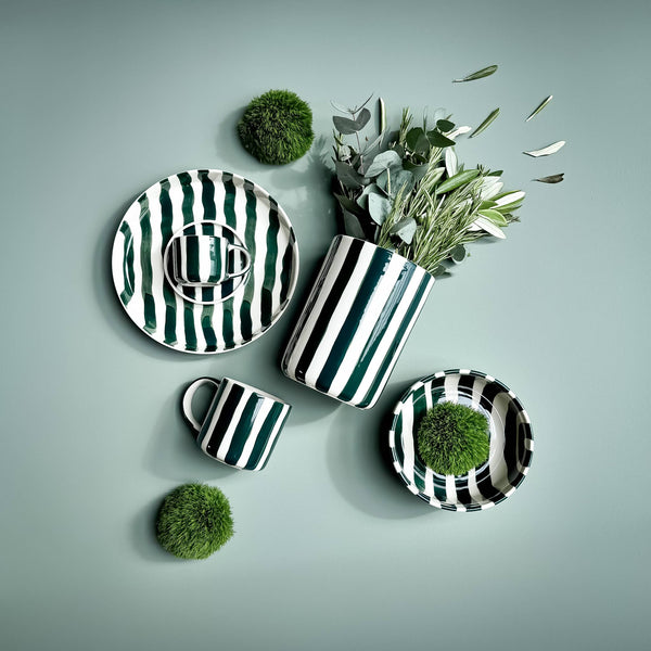 Espresso  Stripes - gentle green (2er Set - 4 Teile)