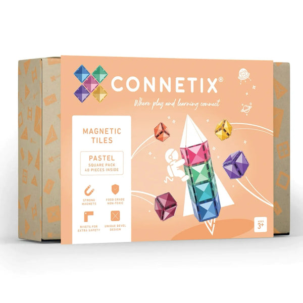 Connetix Magnetbausteine Pastel Square Pack - 40 Teile