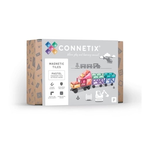 Connetix Pastell Transport 50 pc Set