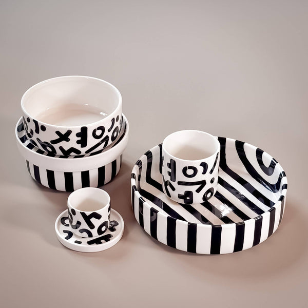 Becher Stripes - vulcano black