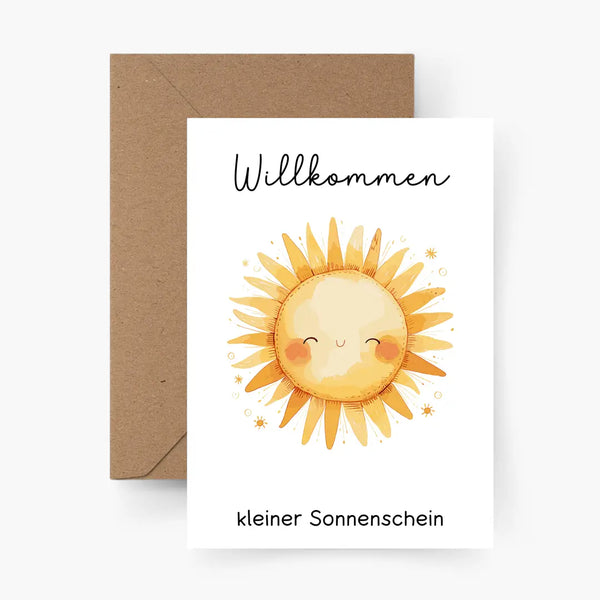 Happy Birthday | Sonnenschein | Postkarte mit Umschlag