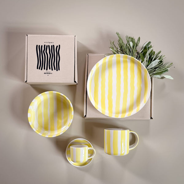 Espresso  Stripes - spiaggia yellow (2er Set - 4 Teile)