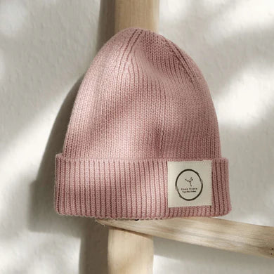 Organic Knit Beanie - Dusty Rose
