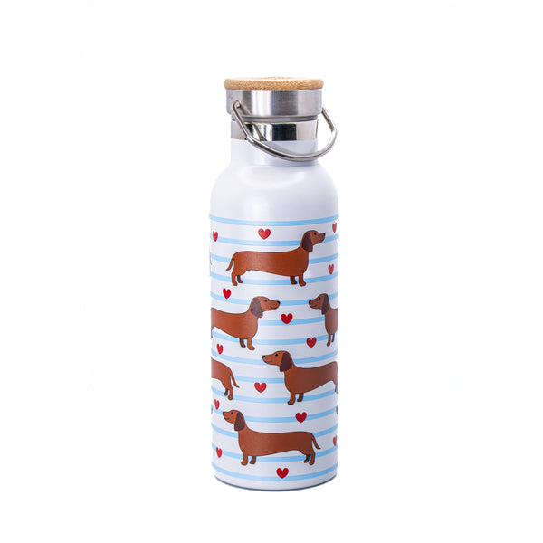 Dackel Metall-Flasche