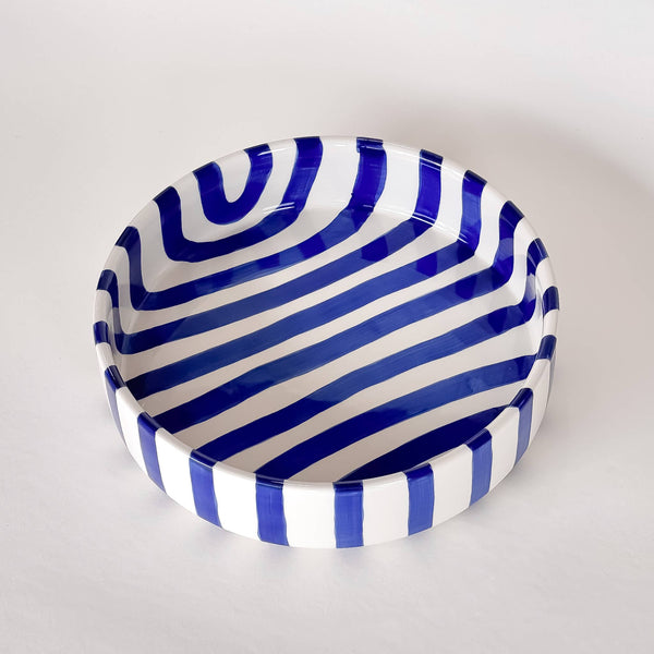 Schale gross  Stripes - mare blue