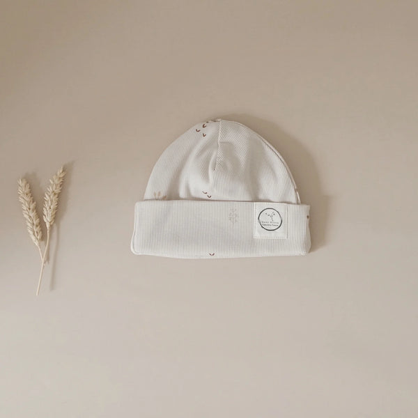 Organic Rib Beanie - Wildflowers