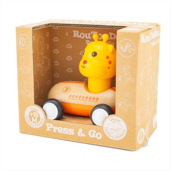 Holzauto | DRÜCKEN & LOS | GIRAFFE