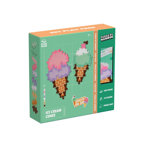 Plus Plus | Puzzle by Numbers | Ice Cream Cones