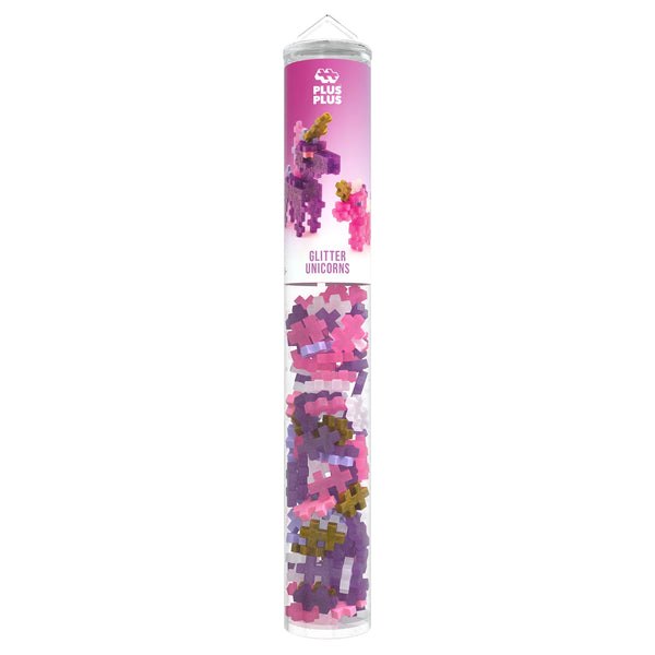 Plus Plus | 100 Kreativ Bausteine | Glitzer Einhorn