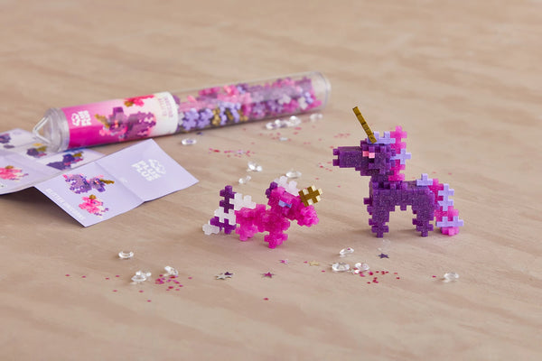 Plus Plus | 100 Kreativ Bausteine | Glitzer Einhorn