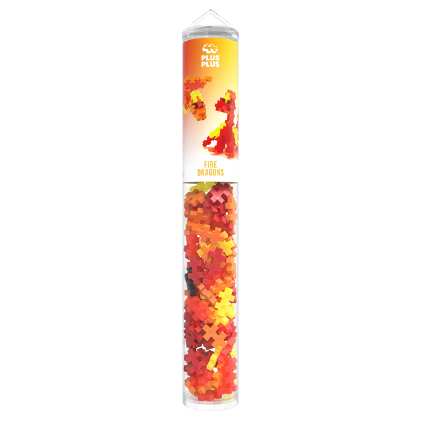 Plus Plus | 100 Kreativ Bausteine | Feuer Drache