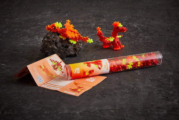 Plus Plus | 100 Kreativ Bausteine | Feuer Drache