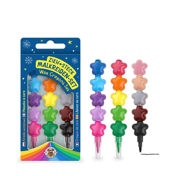 Wachsmalkreide Zieh- & Steck 3er-Set