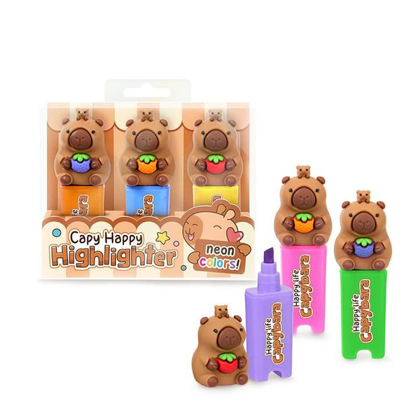 Happy Capy Highlighter 3er-Set