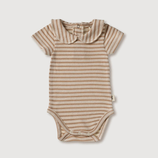 Kragen Onesie - Bronzestreifen