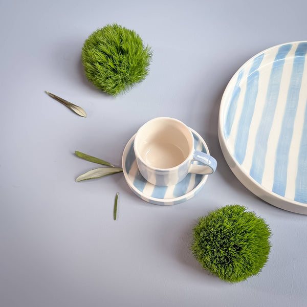 Espresso  Stripes - morning  azzurro (2er Set - 4 Teile)