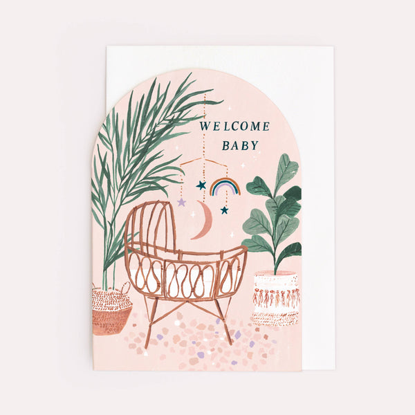 Willkommen Baby Card | Neue Babykarte | Geschlechtsneutrale Babykarte
