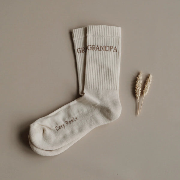 Organic Socks - GRANDPA - Sand
