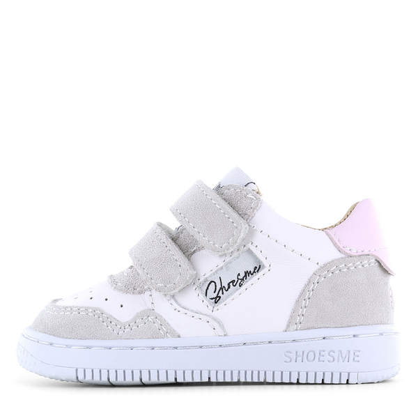 Weiß-rosa Baby-Sneaker