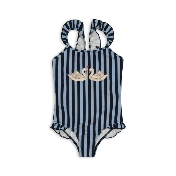 dea badeanzug mit rüschen - navy stripe