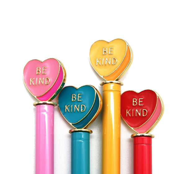 Emaille Herz Charm Pen "Be Kind"