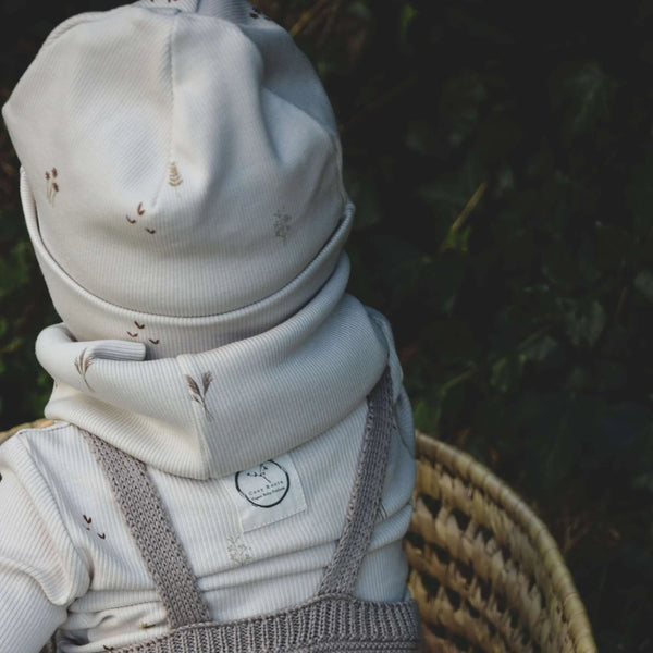 Organic Rib Beanie - Wildflowers