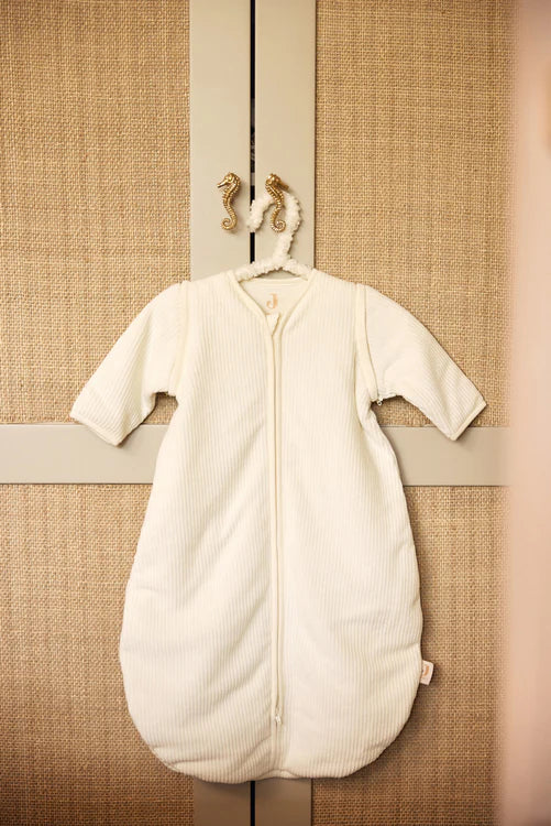 Baby Schlafsack mit Abnehmbaren Ärmeln Rund Rib - Ivory