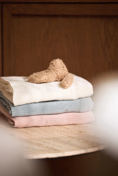 Decke Wiege 75x100cm Cosy Knit - Wild Rose