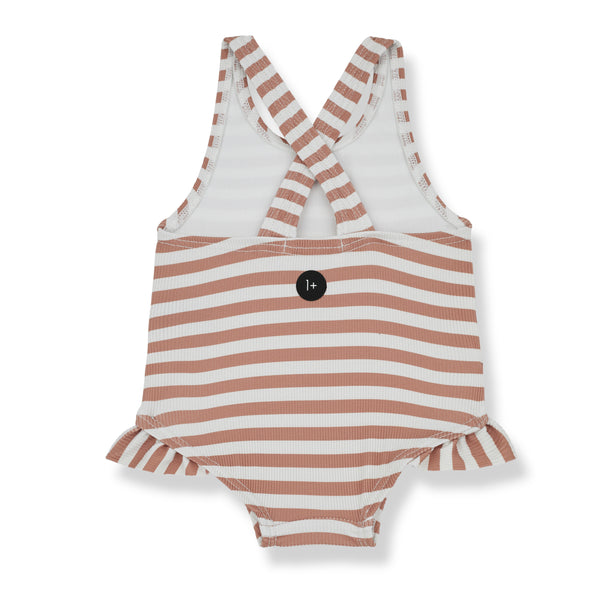 Striped Swimsuit Apricot