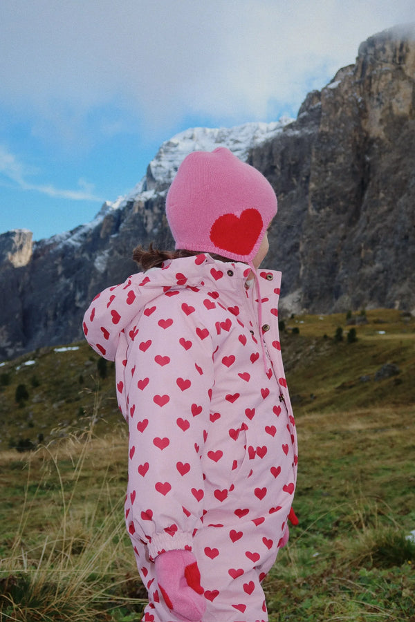 Collette Mütze Wolle Pink Herz