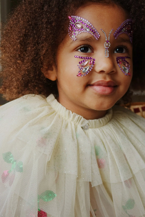 BUTTERFLY FACE JEWELS purple rain