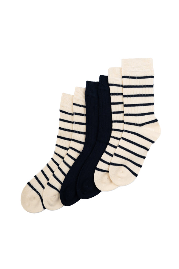 3-er Set Bamboo Stripes Socks