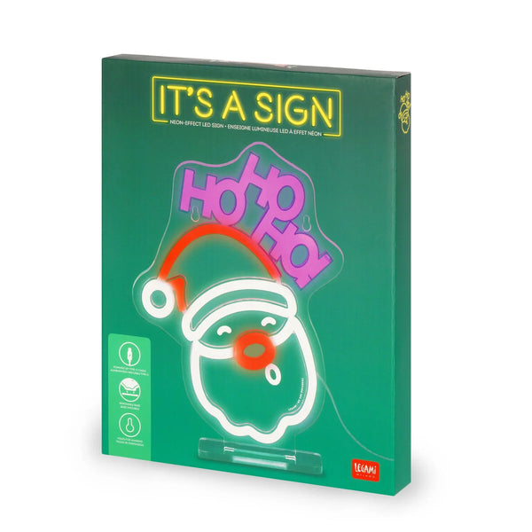 Legami Neon-Effekt-Led-Light-Schild - Santa Claus