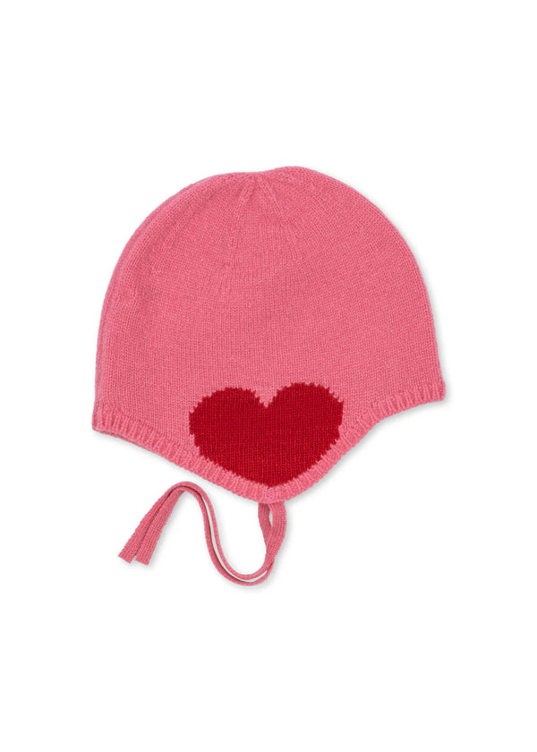 Collette Mütze Wolle Pink Herz
