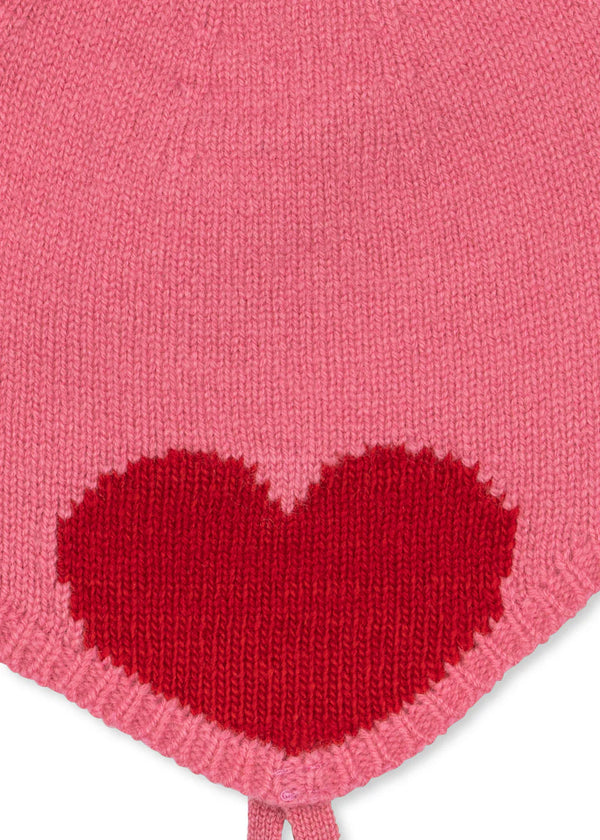 Collette Mütze Wolle Pink Herz