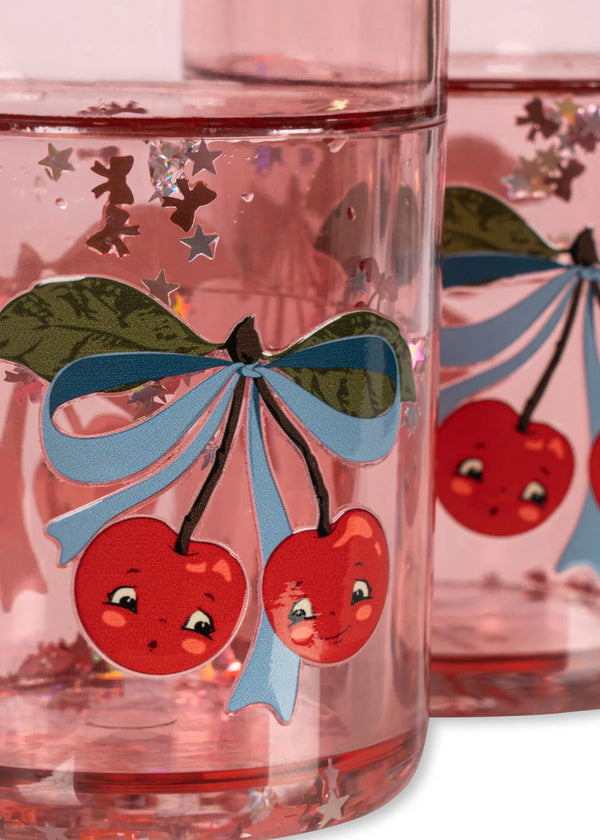2 PACK | GLITTER CUPS | cherry bow