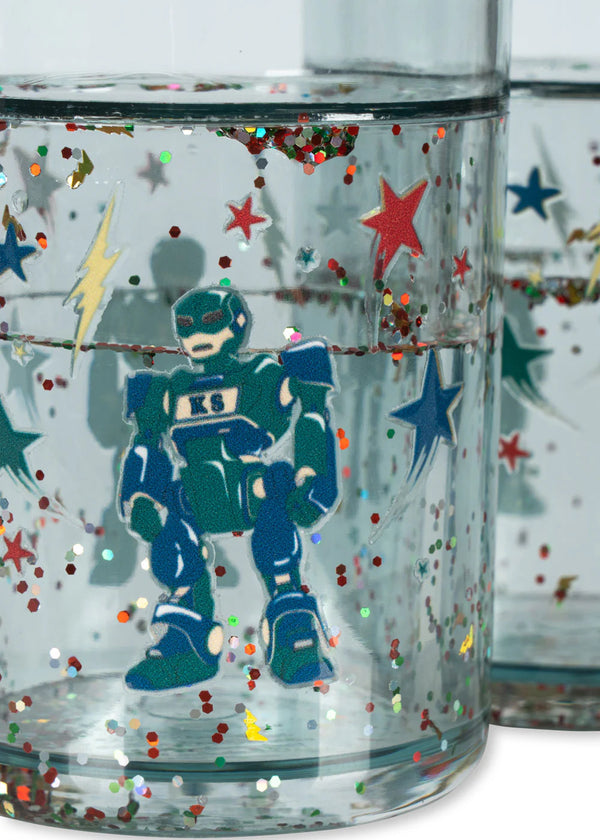 2 PACK | GLITTER CUPS | hero robot