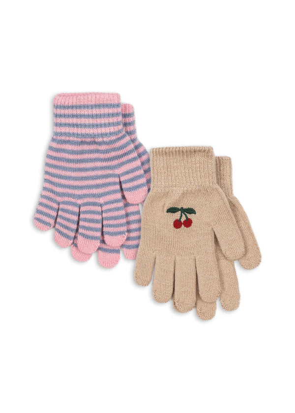 2 Pack Filla Handschuhe cherry/stripe