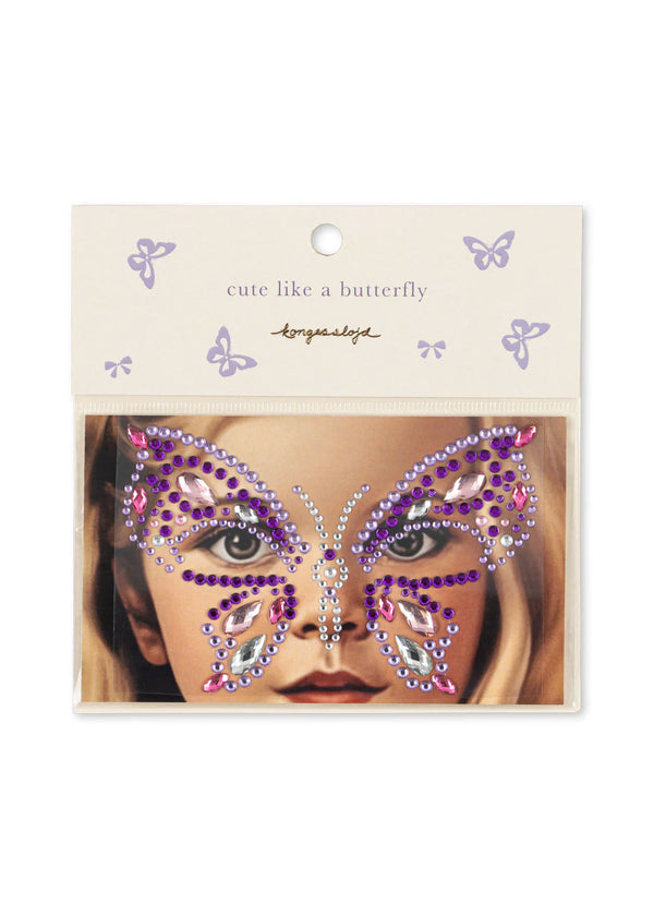 BUTTERFLY FACE JEWELS purple rain