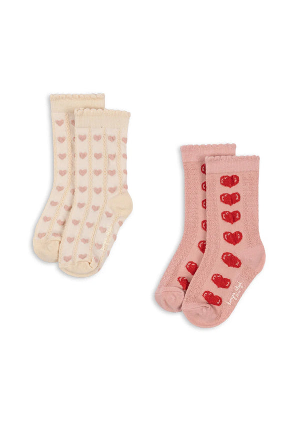 2 PACK HEART SOCKS | Herz Mix
