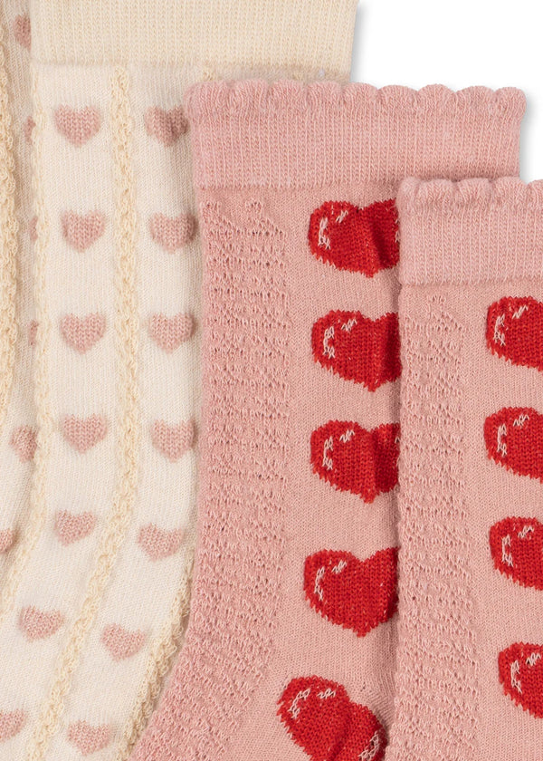 2 PACK HEART SOCKS | Herz Mix