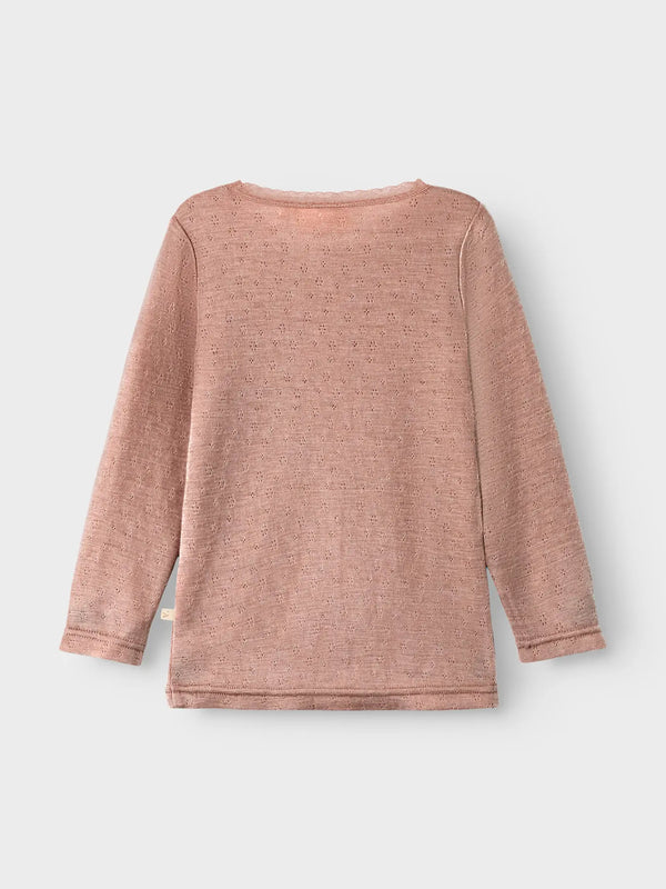 NMFNOEL NAB WOOL LS SLIM TOP LIL
