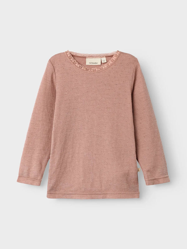 NMFNOEL NAB WOOL LS SLIM TOP LIL