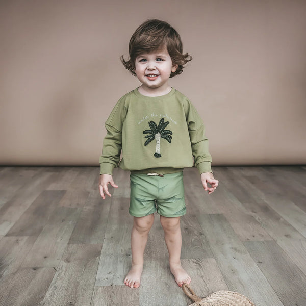 Beach Palms | Oversized Sweater | Iguana