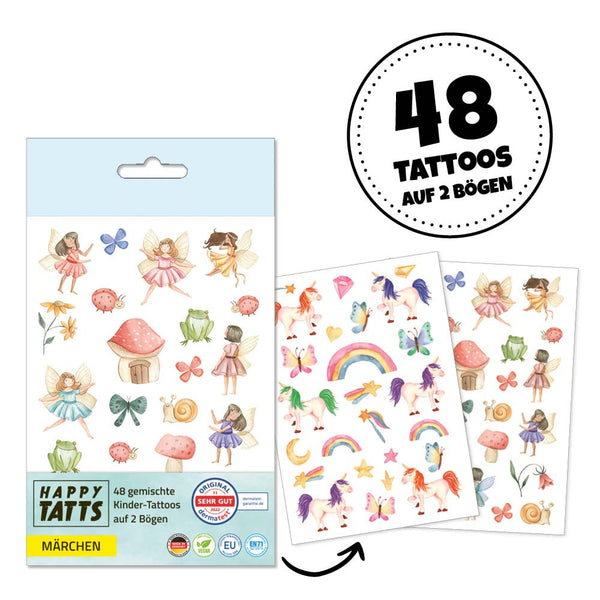 Kinder-Tattoos ‚Märchen‘ (48 Stk.)